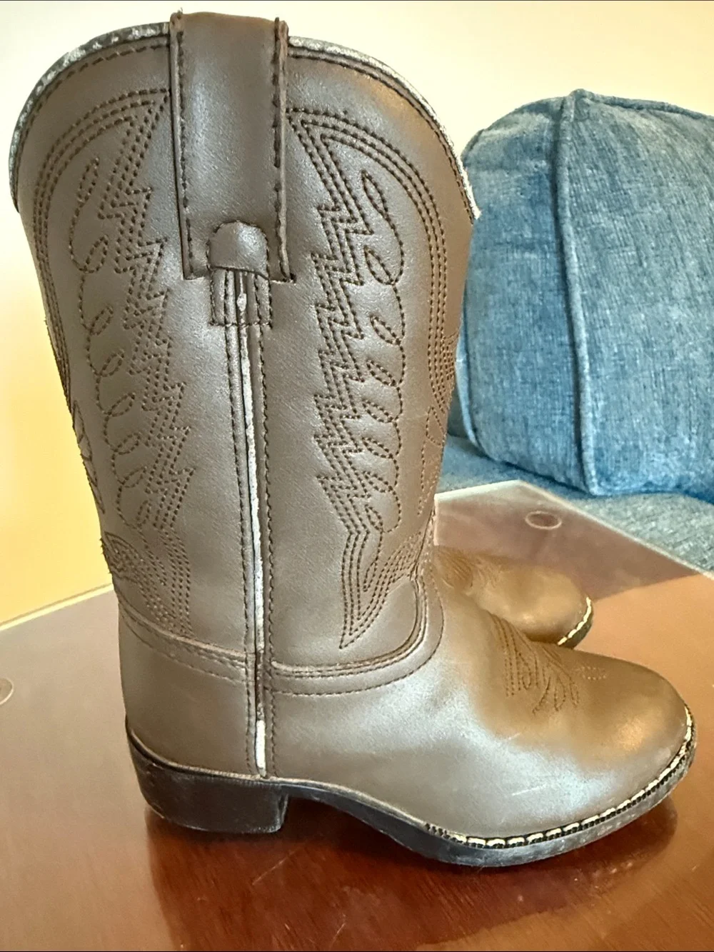 Durango Brown Kids Western Pull-On Cowboy Boots